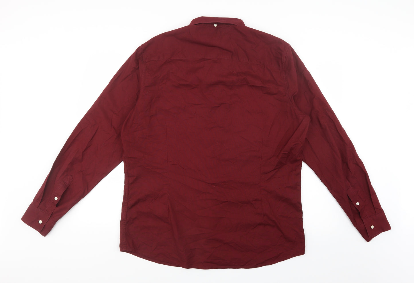 NEXT Mens Red    Dress Shirt Size XL