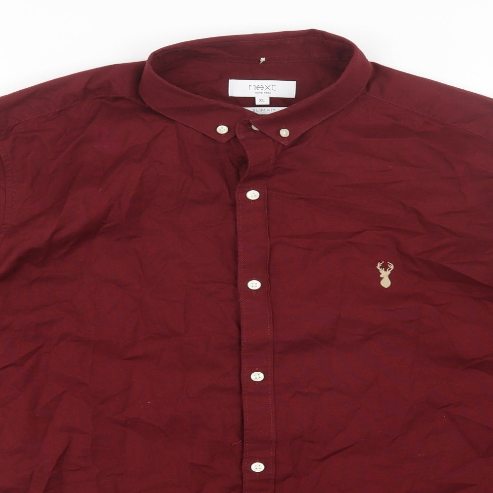 NEXT Mens Red    Dress Shirt Size XL