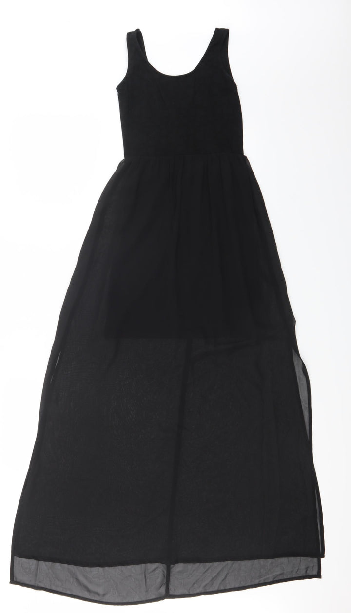 H&M Womens Black Skater Dress Size 4