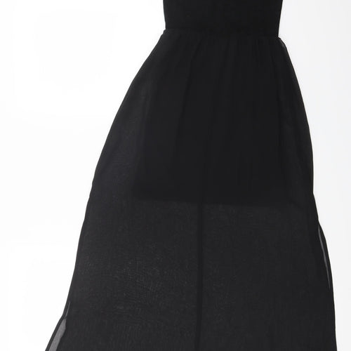 H&M Womens Black   Skater Dress  Size 4