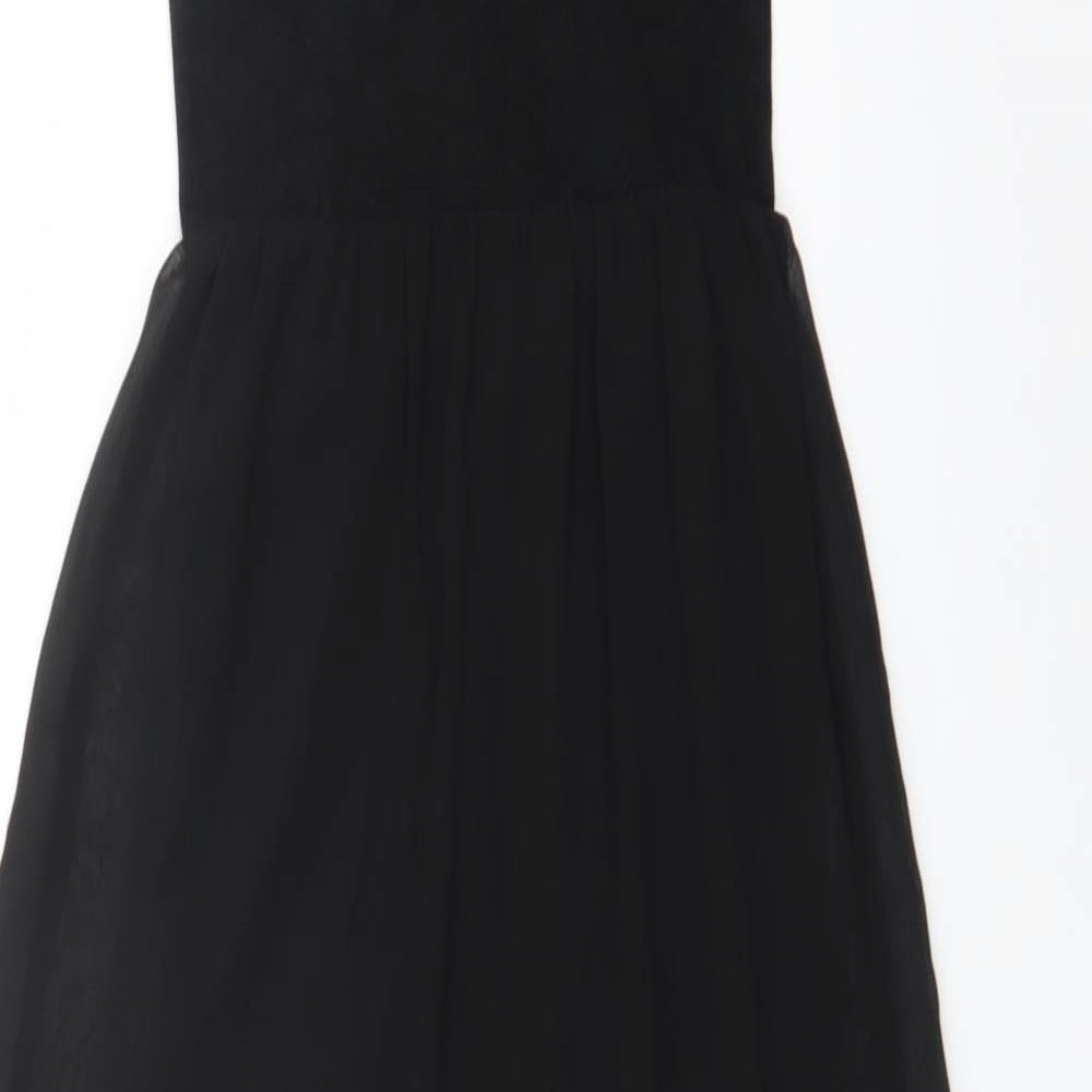 H&M Womens Black   Skater Dress  Size 4