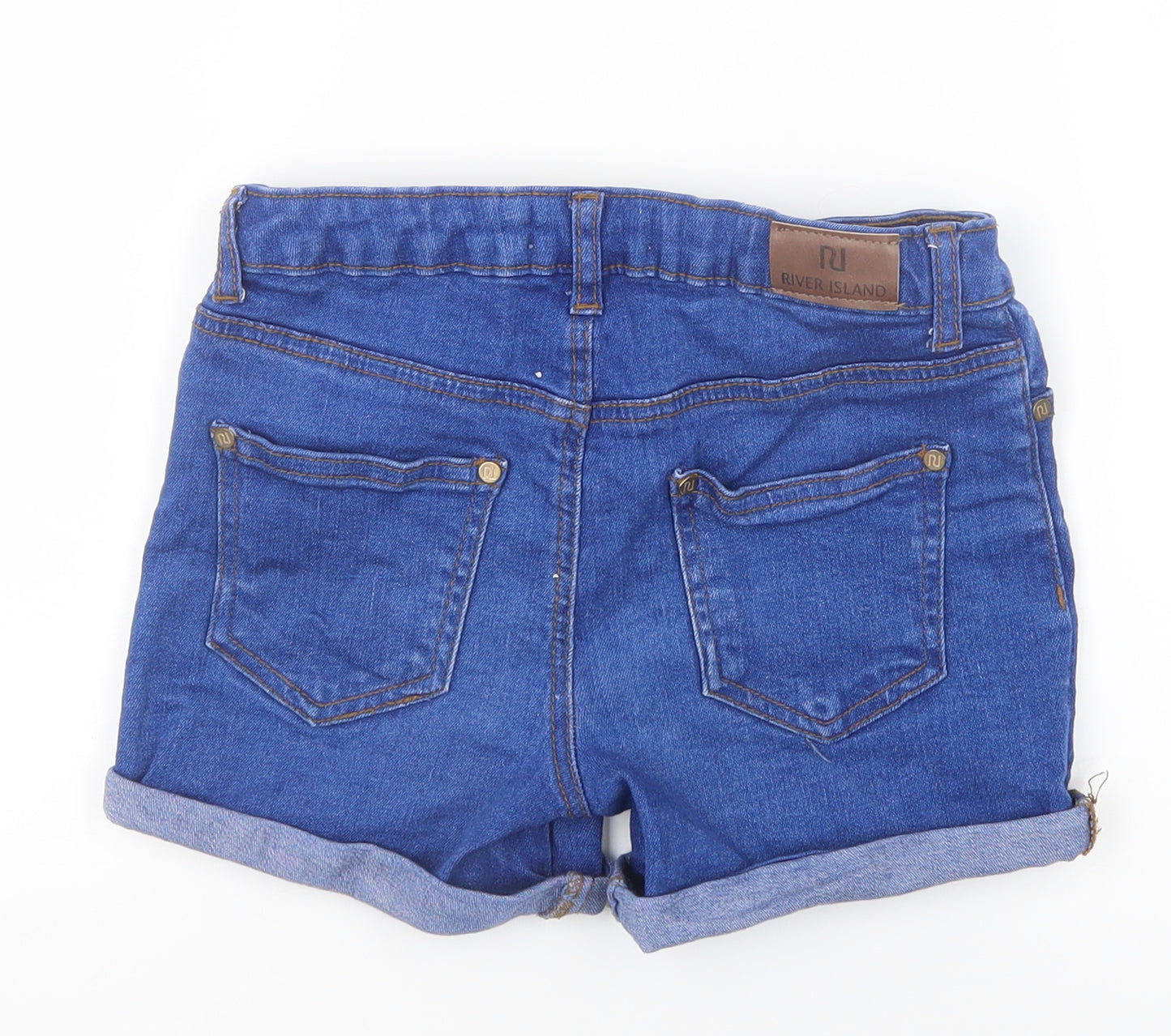 River Island Girls Blue   Cut-Off Shorts Size 9-10 Years
