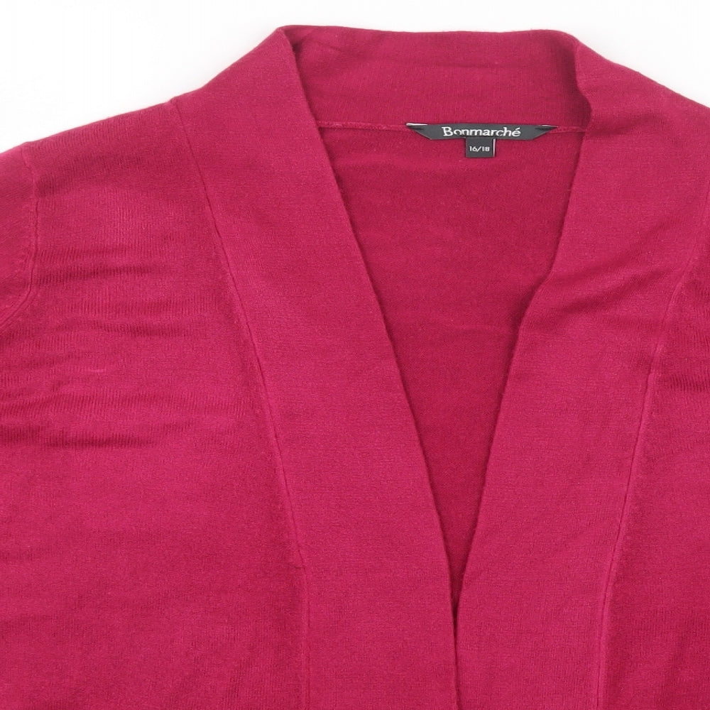 Bonmarché Womens Pink   Cardigan Jumper Size 16