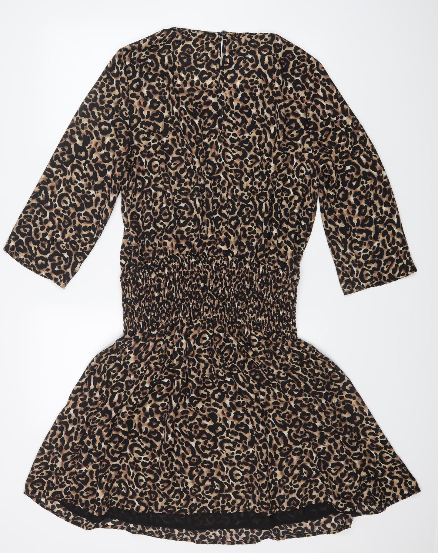 Ellos Womens Brown Animal Print  Shift  Size 16