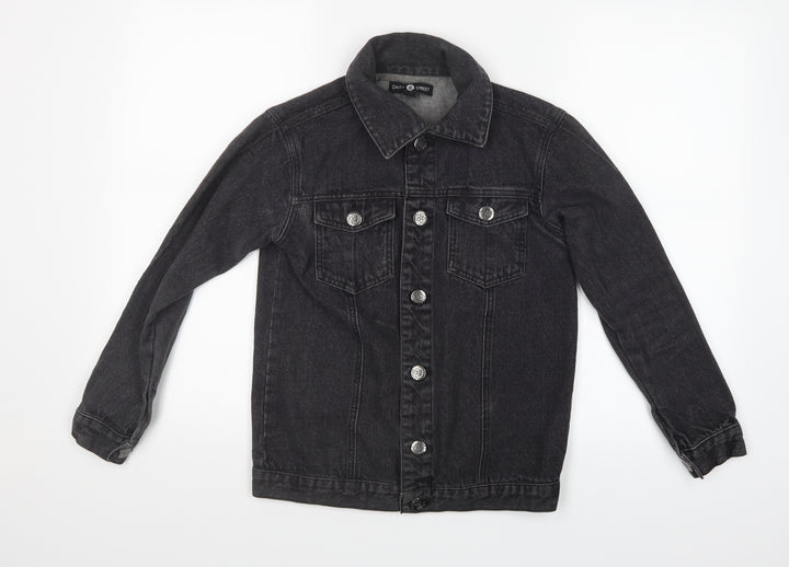 Daisy Street Womens Black Denim Jacket Size XS
