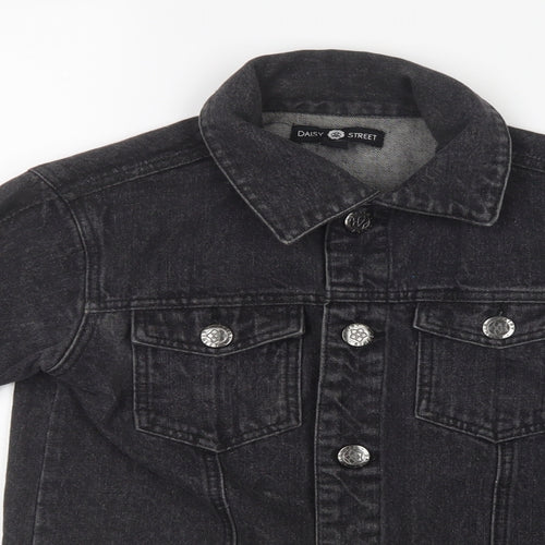Daisy Street Womens Black  Denim Jacket  Size XS