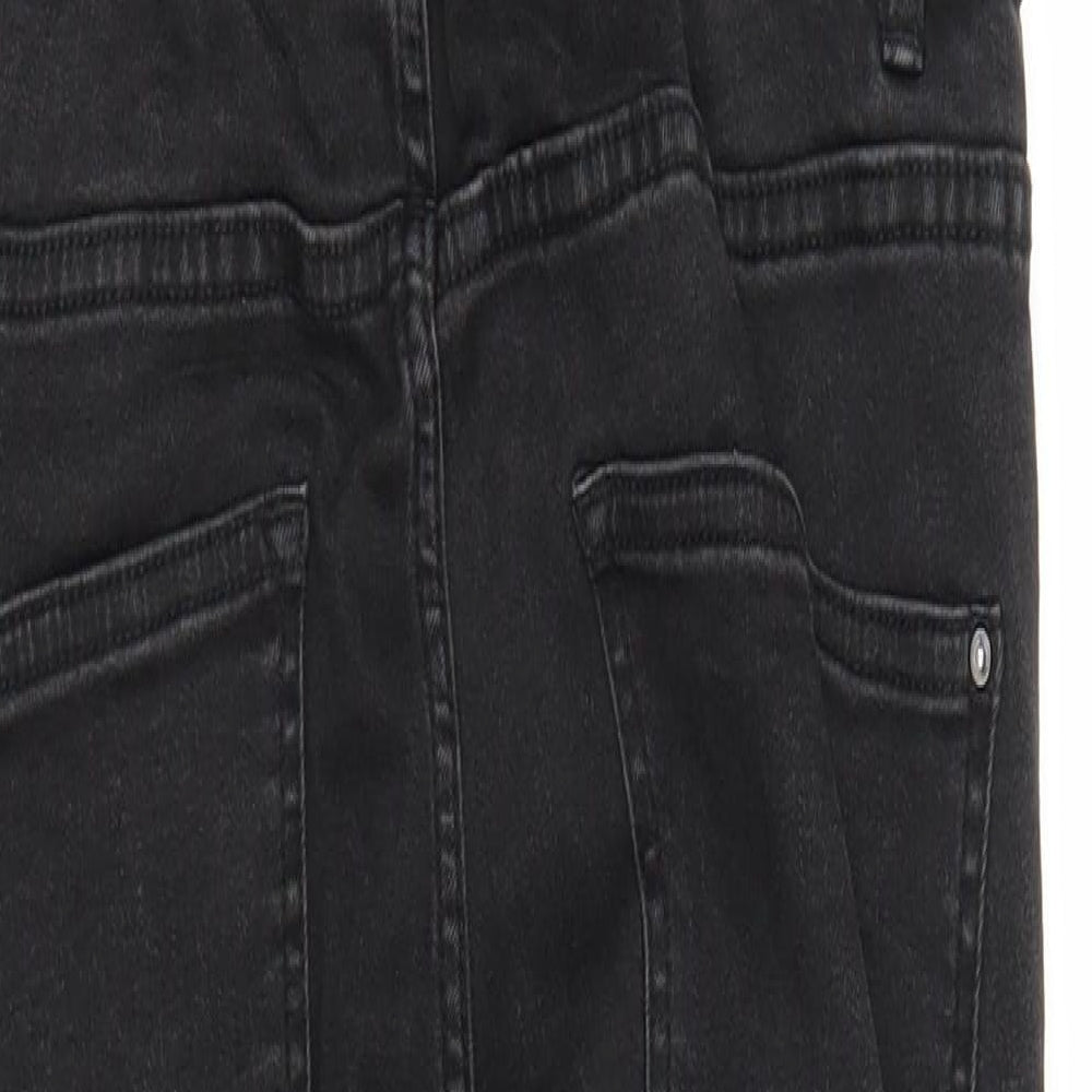 New Look Womens Black  Denim Dungaree One-Piece Size 10 L26 in