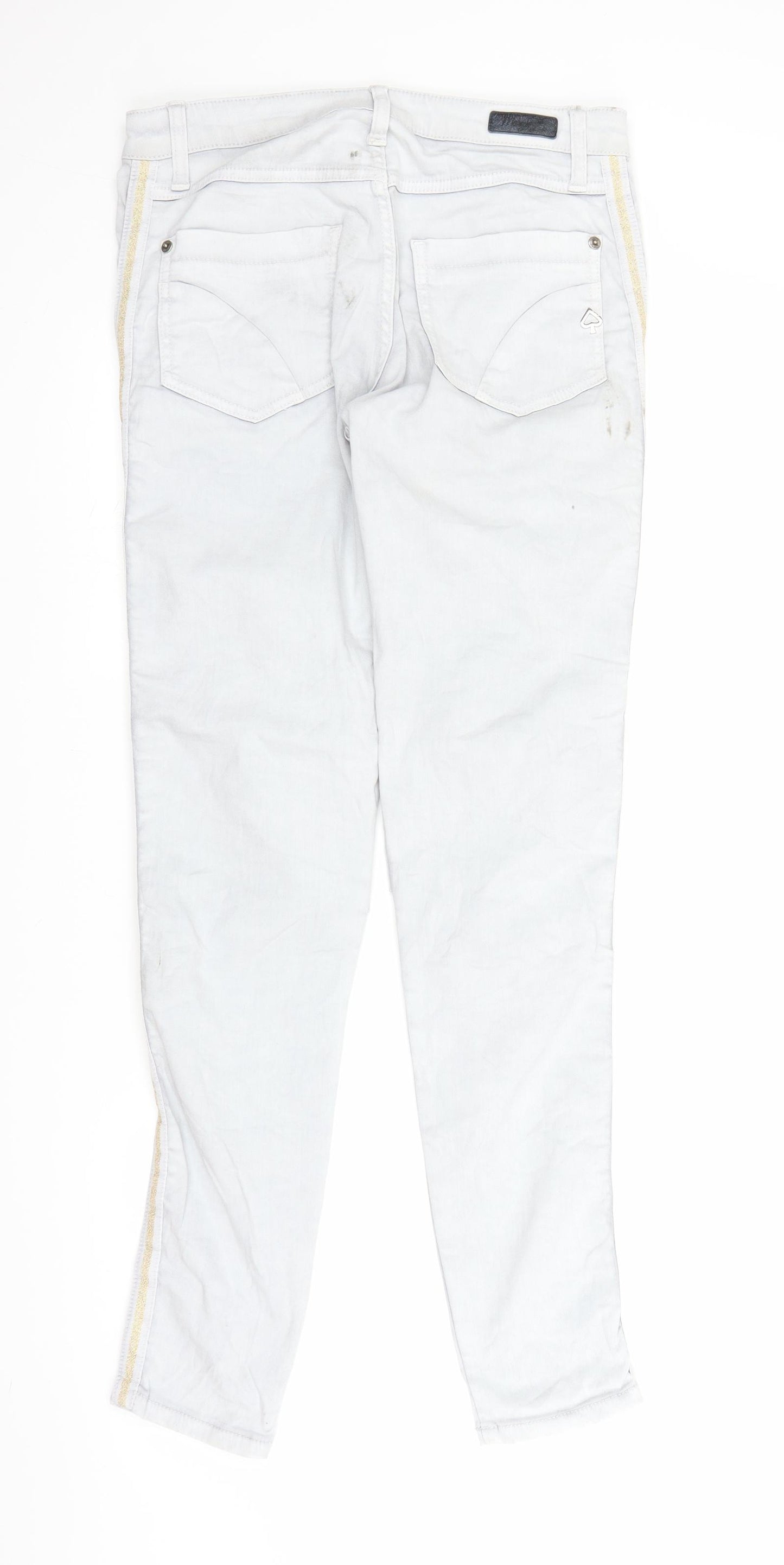 Maryley Womens Grey  Denim Straight Jeans Size 10 L30 in