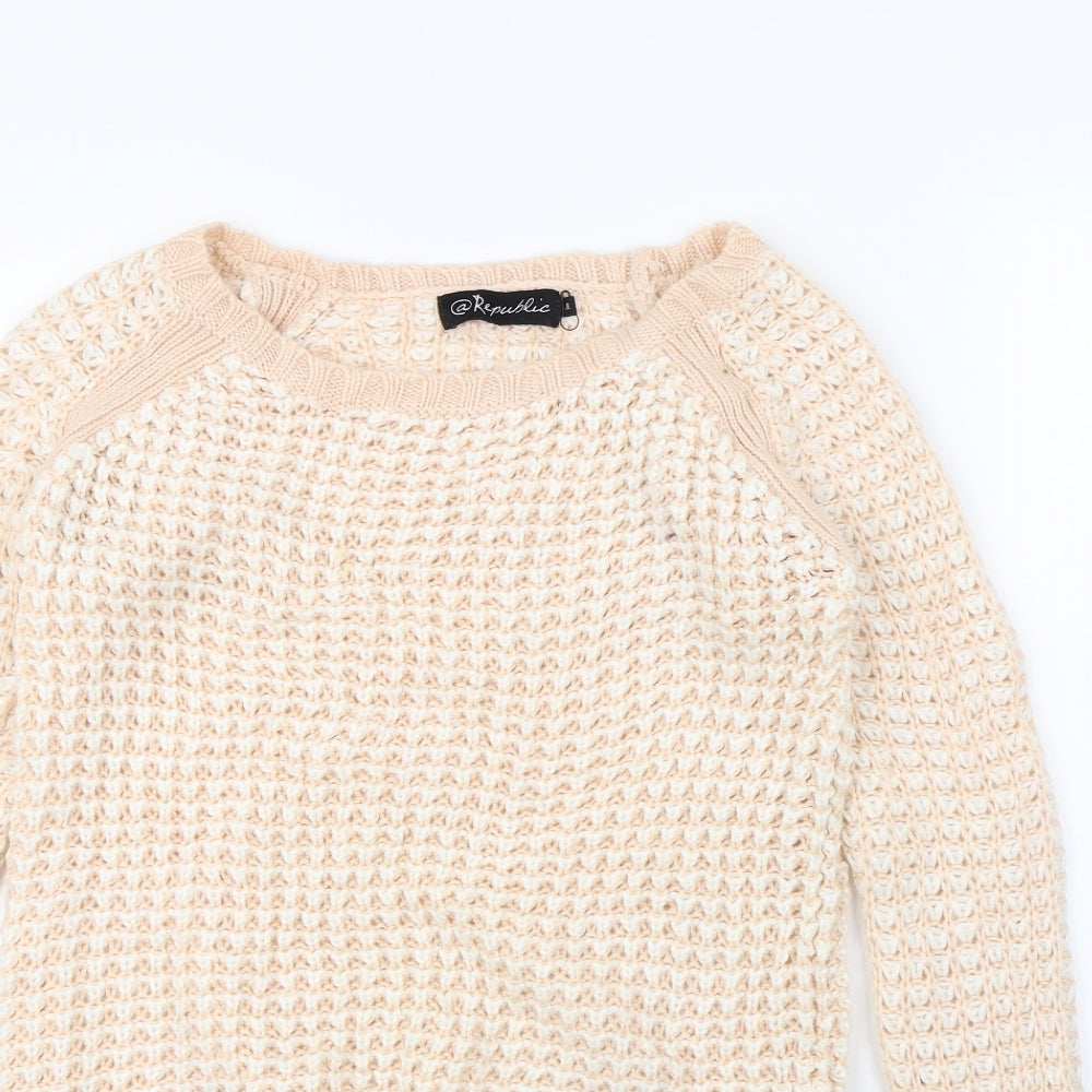 Republic Womens Orange   Pullover Jumper Size 8