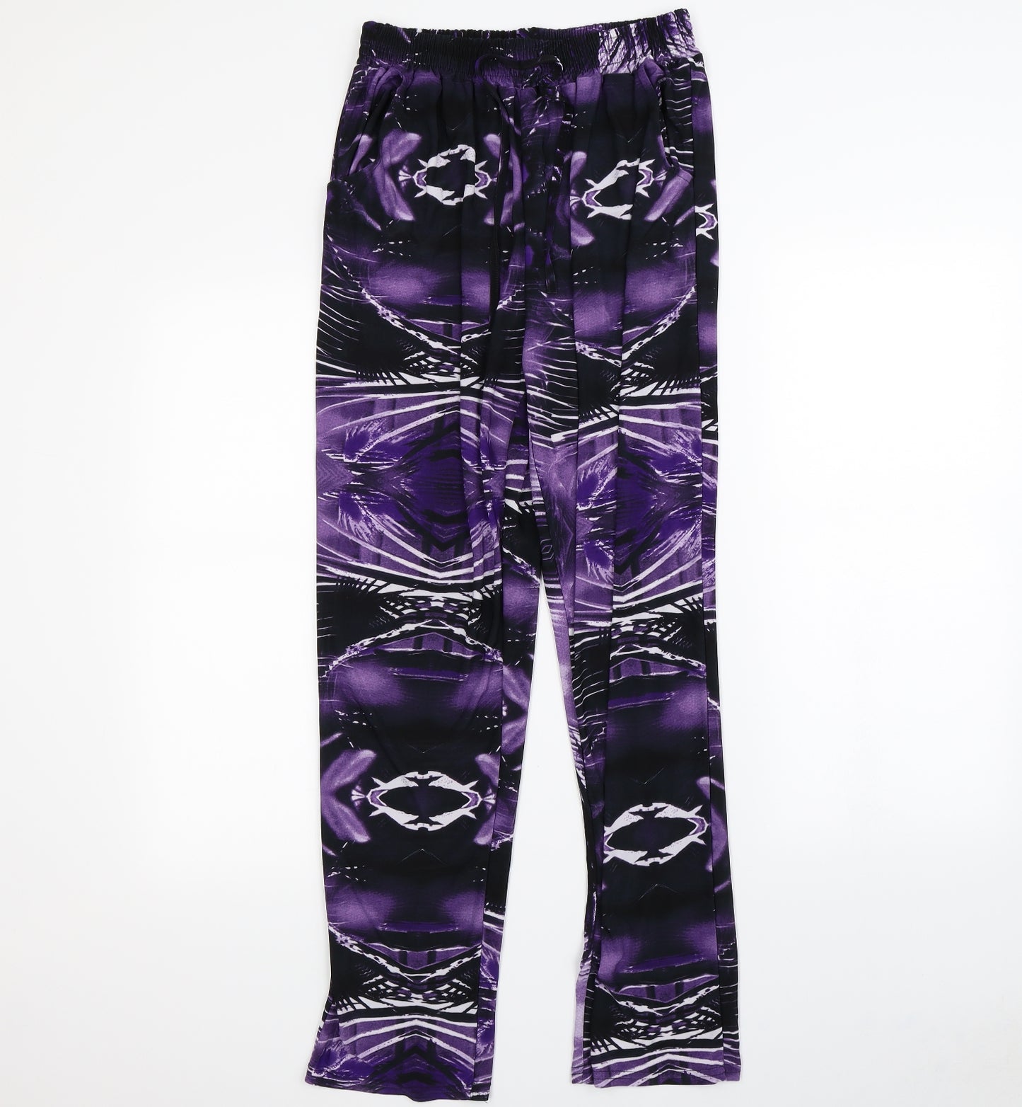 Preworn Womens Purple Geometric  Trousers  Size 26 in L30 in