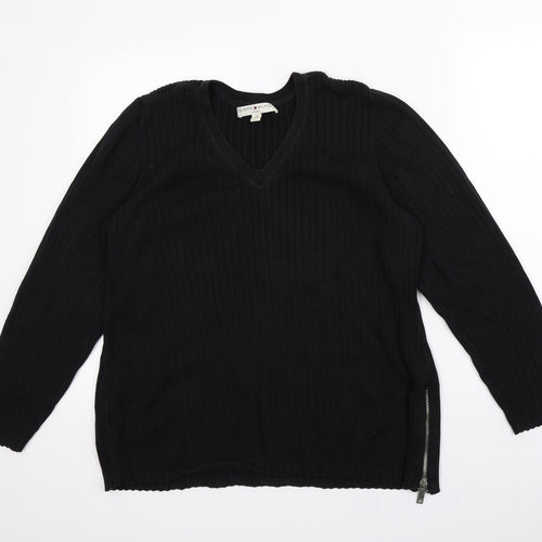 Tommy Hilfiger Womens Black   Pullover Jumper Size 2XL