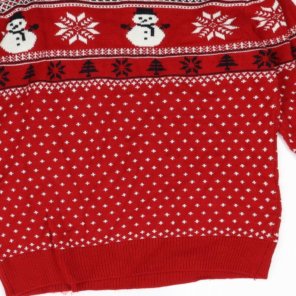 Red Herring Mens Red   Pullover Jumper Size M  - Christmas jumper