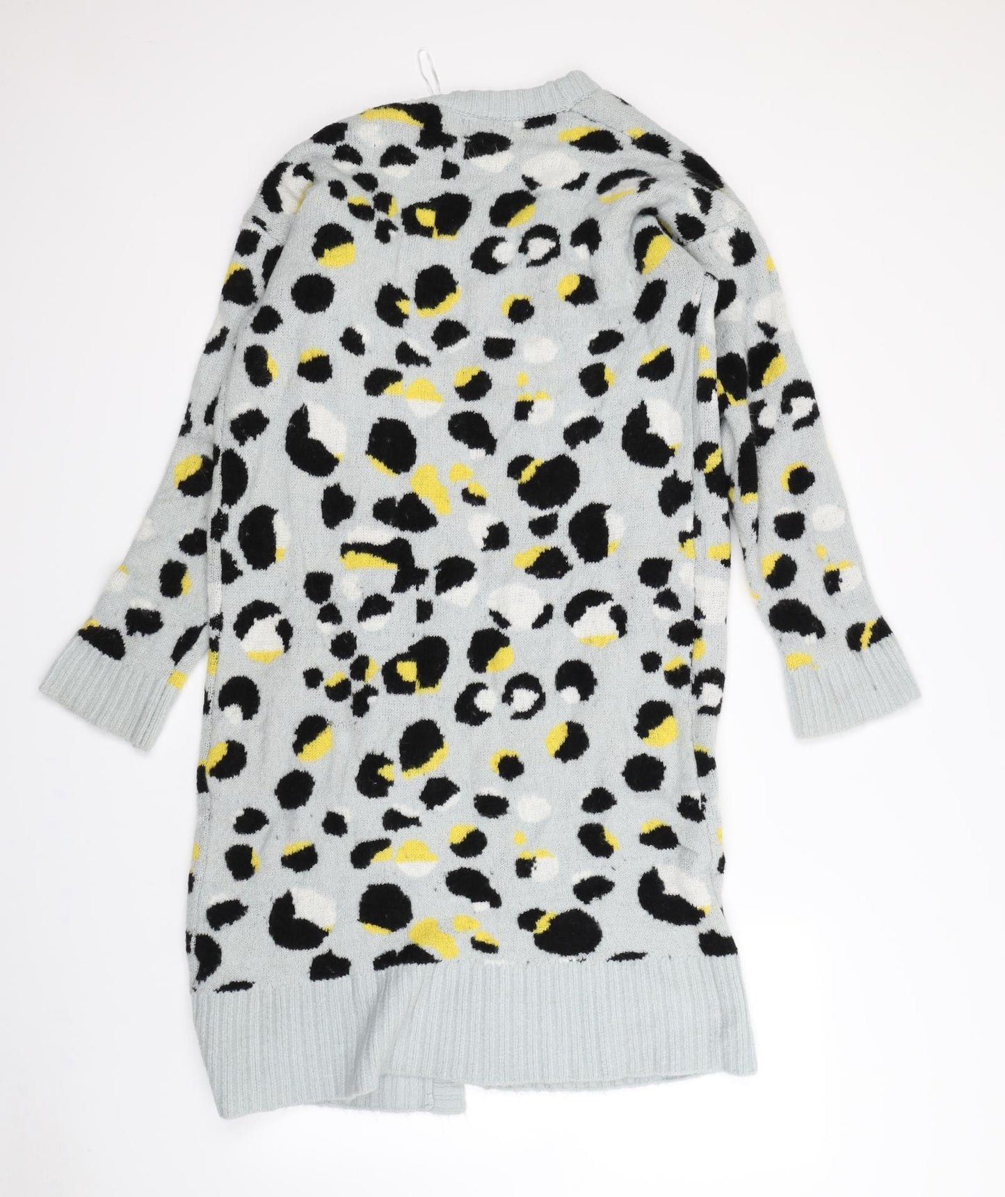 Lost ink Womens Grey Animal Print  Cardigan Jumper Size 12