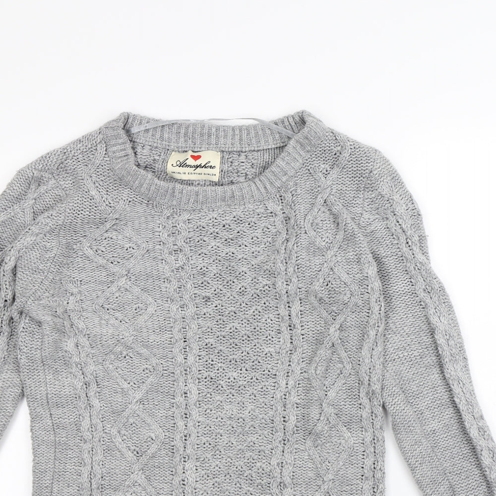 Atmosphere Womens Grey   Pullover Jumper Size 12