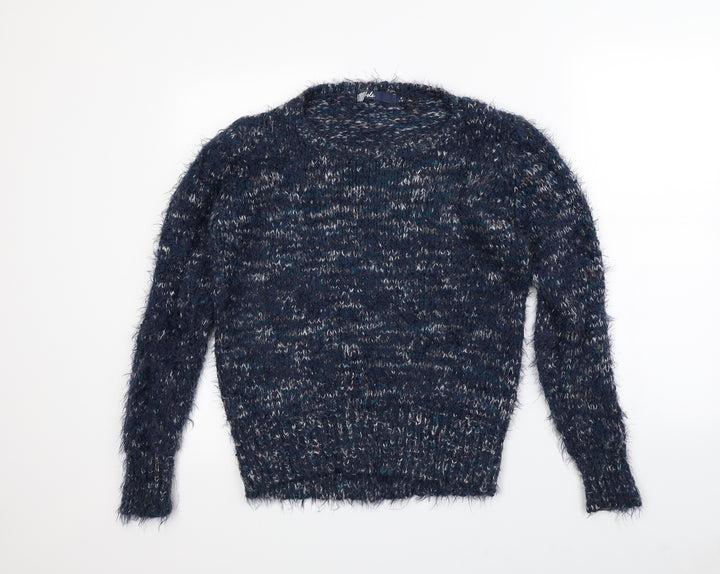 Isle Womens Blue   Pullover Jumper Size M