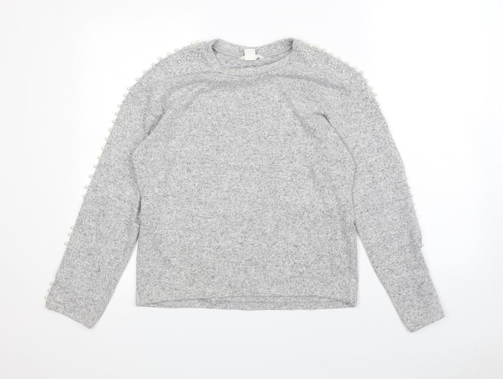 H&M Womens Grey Pullover Jumper Size M