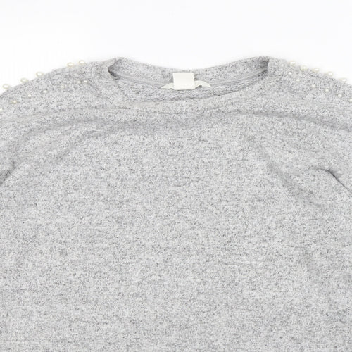 H&M Womens Grey   Pullover Jumper Size M
