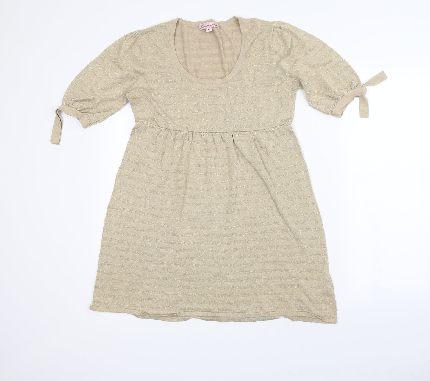 Preworn Womens Gold   Fit & Flare  Size 16