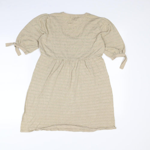 Preworn Womens Gold   Fit & Flare  Size 16