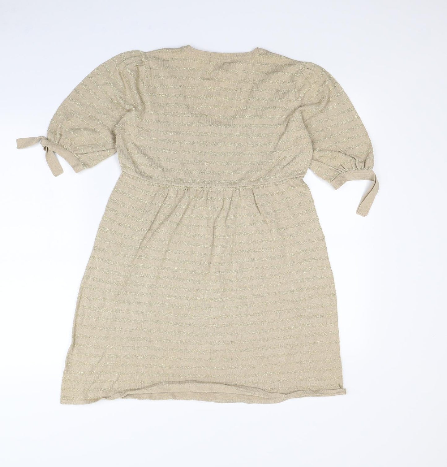 Preworn Womens Gold   Fit & Flare  Size 16