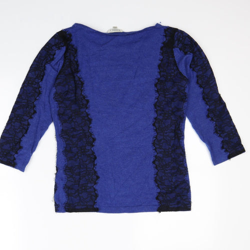 Kaliko Womens Blue   Pullover Sweatshirt Size 12
