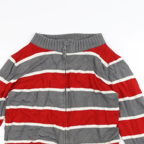 Preworn Boys Multicoloured Striped  Jacket  Size 12 Years