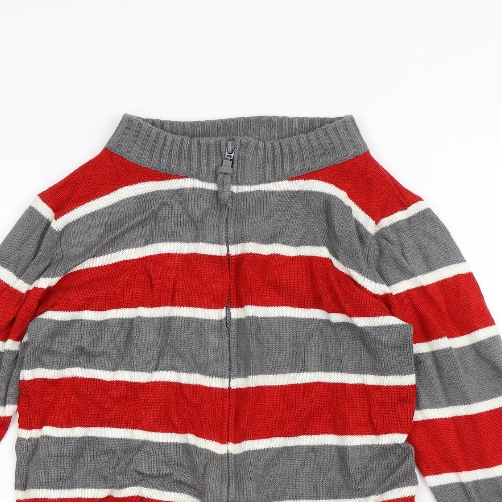 Preworn Boys Multicoloured Striped  Jacket  Size 12 Years