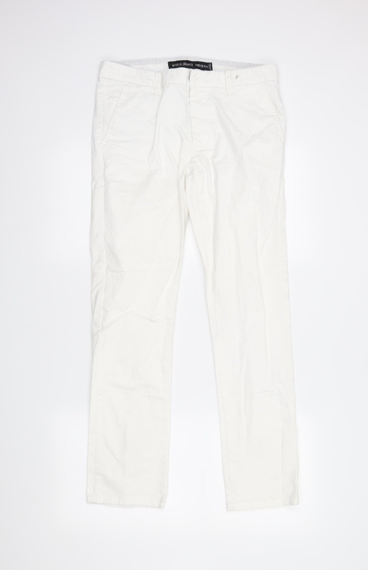 DenimCo Womens White  Denim Straight Jeans Size 30 in L29 in