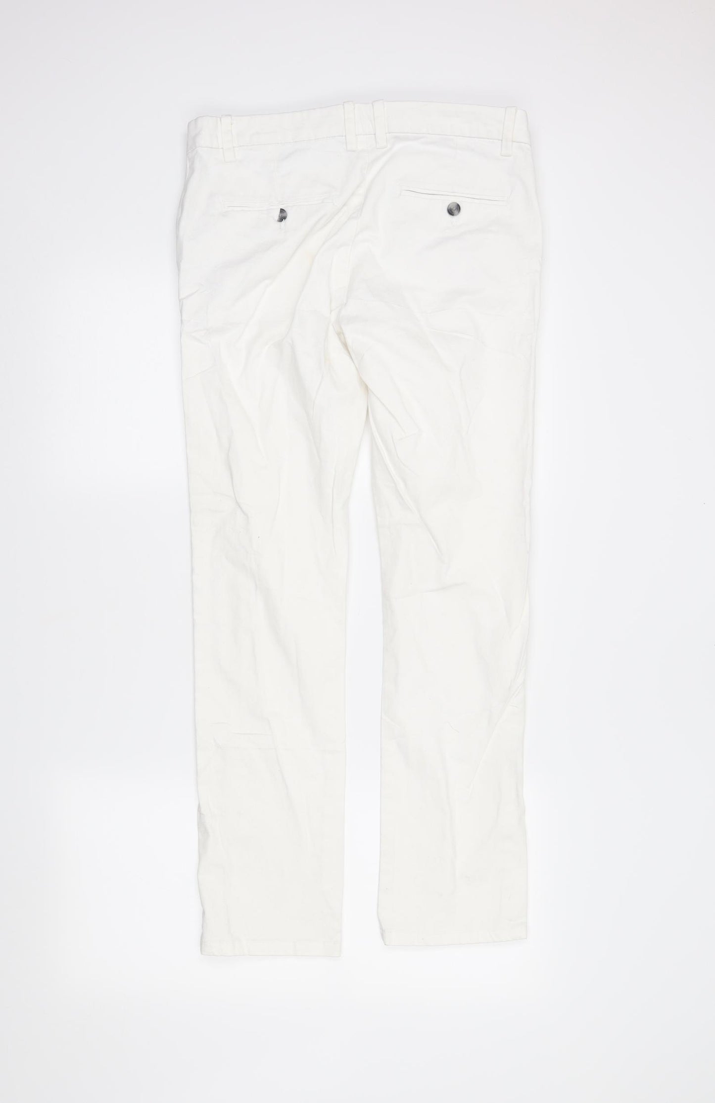 DenimCo Womens White  Denim Straight Jeans Size 30 in L29 in