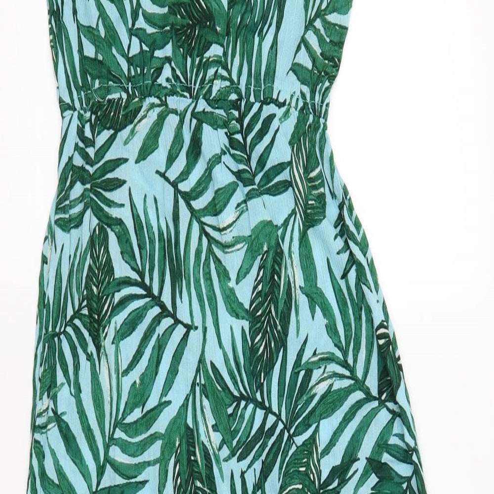 Dorothy Perkins Womens Green Floral  Maxi  Size 8