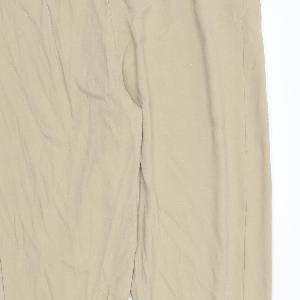M&S Womens Beige   Trousers  Size 18 L28 in