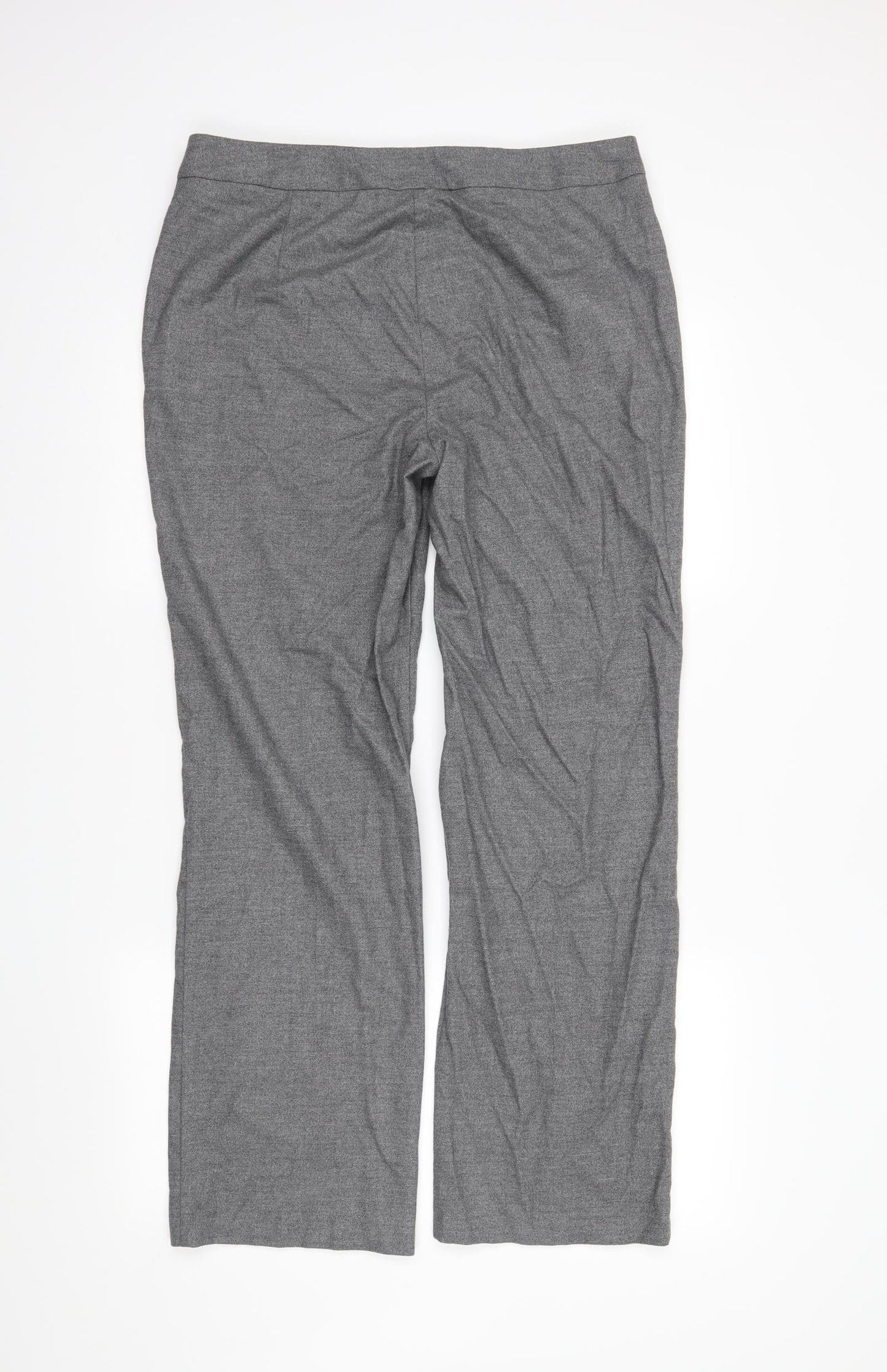 M&S Womens Grey   Dress Pants Trousers Size 14 L29 in