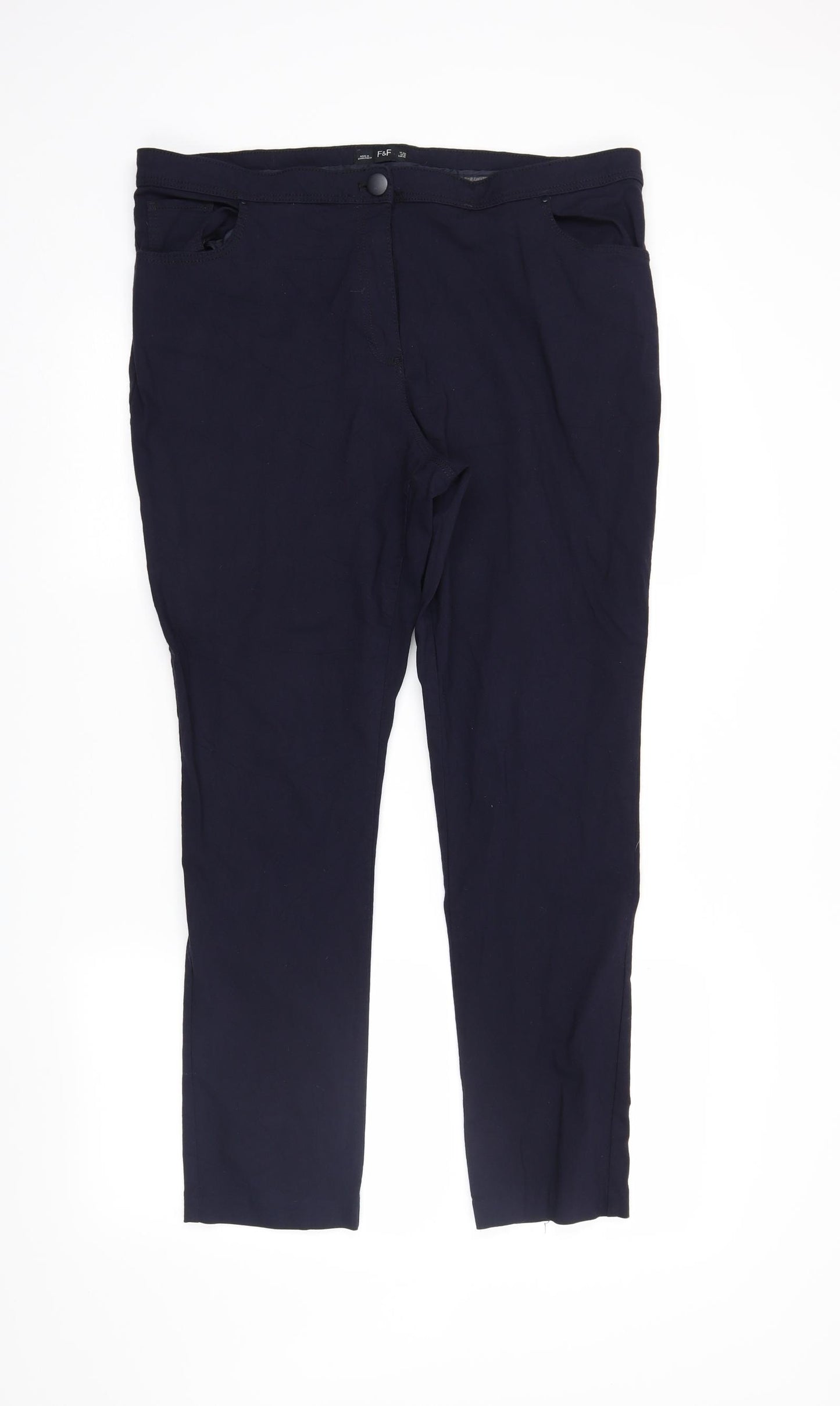 F&F Womens Blue  Denim Skinny Jeans Size 20 L29 in