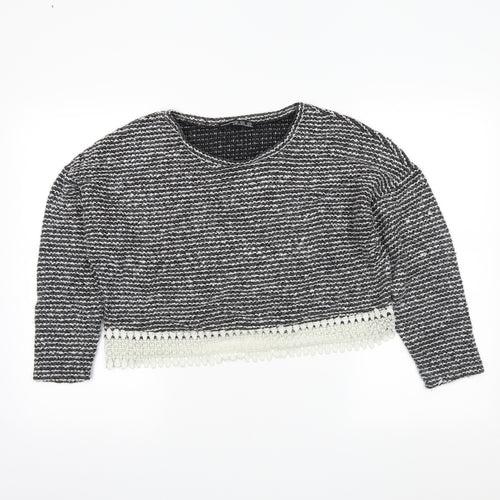 Atmosphere Womens Grey Striped  Pullover Jumper Size 10