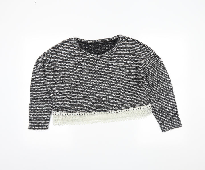 Atmosphere Womens Grey Striped  Pullover Jumper Size 10