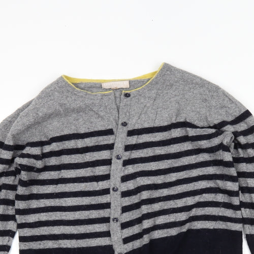Benedetta B Womens Blue Striped  Cardigan Jumper Size L