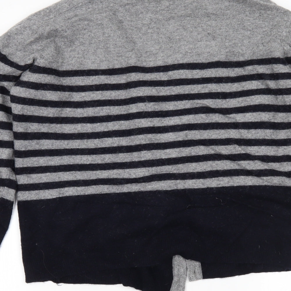 Benedetta B Womens Blue Striped  Cardigan Jumper Size L