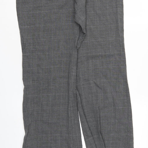 NEXT Womens Grey Check  Trousers  Size 10 L28 in