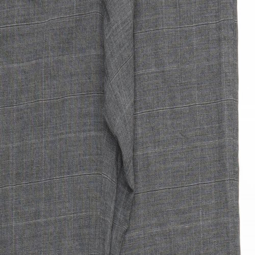 NEXT Womens Grey Check  Trousers  Size 10 L28 in