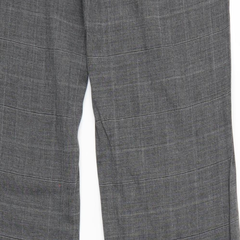 NEXT Womens Grey Check  Trousers  Size 10 L28 in