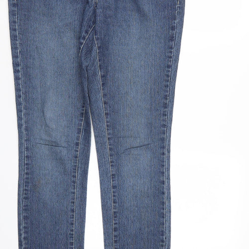 OKAY Womens Blue  Denim Straight Jeans Size 10 L30 in