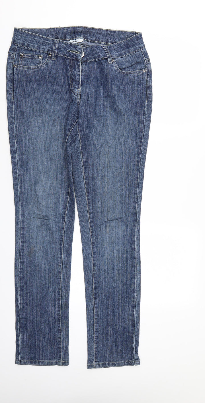 OKAY Womens Blue  Denim Straight Jeans Size 10 L30 in