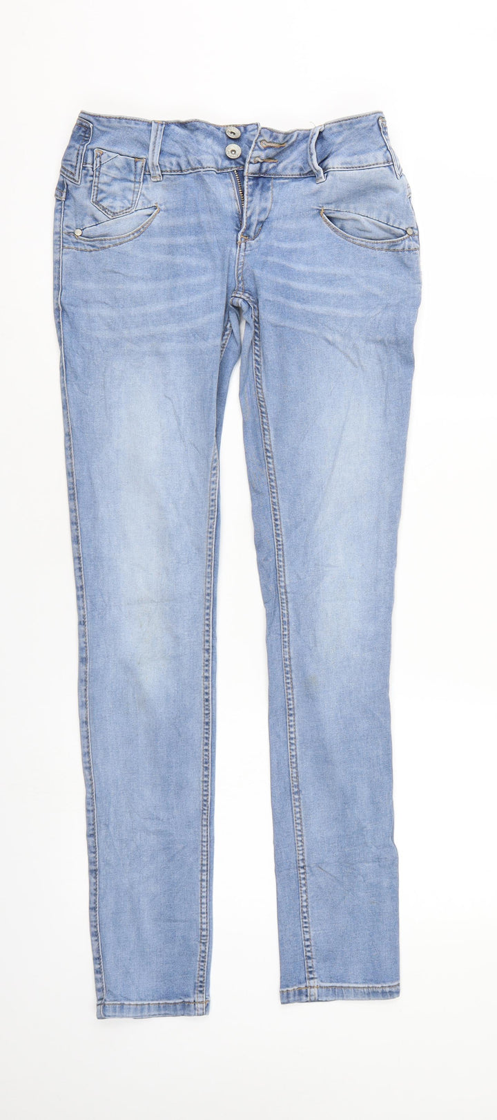 bueno vista Womens Blue Denim Straight Jeans Size XS L30 in