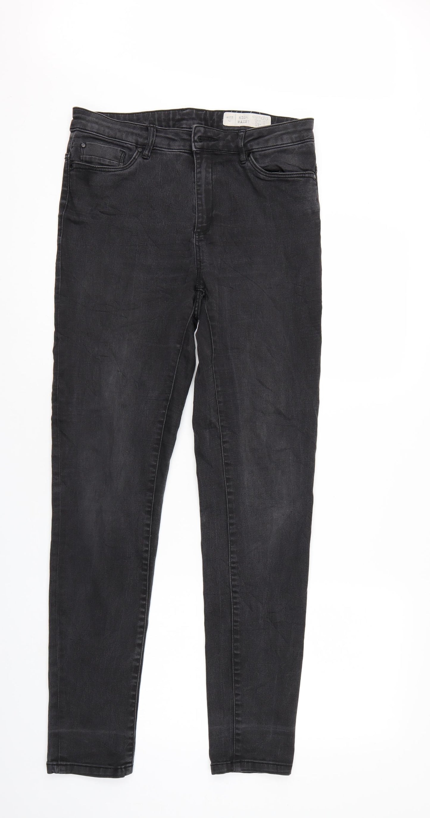 ESMARA Womens Black  Denim Tapered Jeans Size 14 L29 in