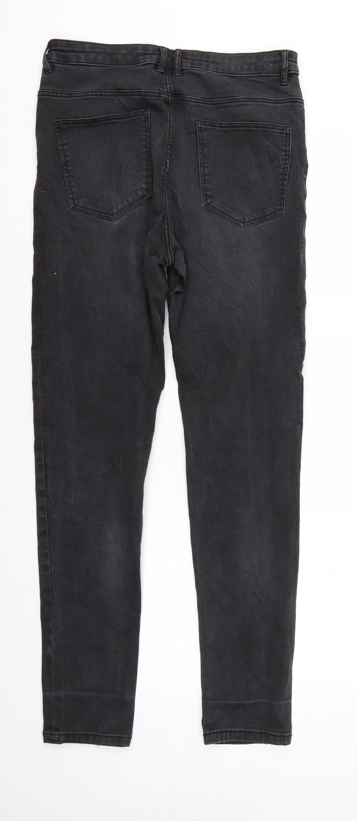 ESMARA Womens Black  Denim Tapered Jeans Size 14 L29 in