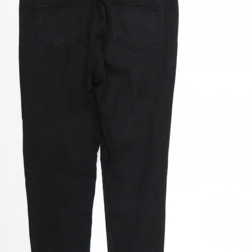 George Womens Black  Denim Tapered Jeans Size 14 L26 in - Elastic Waist
