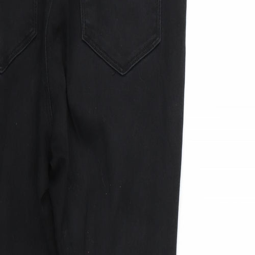 George Womens Black  Denim Tapered Jeans Size 14 L26 in - Elastic Waist