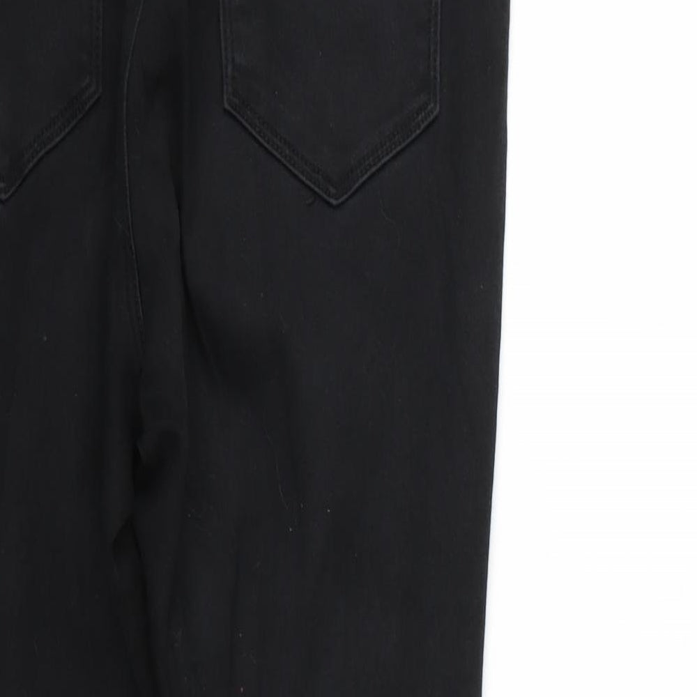 George Womens Black  Denim Tapered Jeans Size 14 L26 in - Elastic Waist