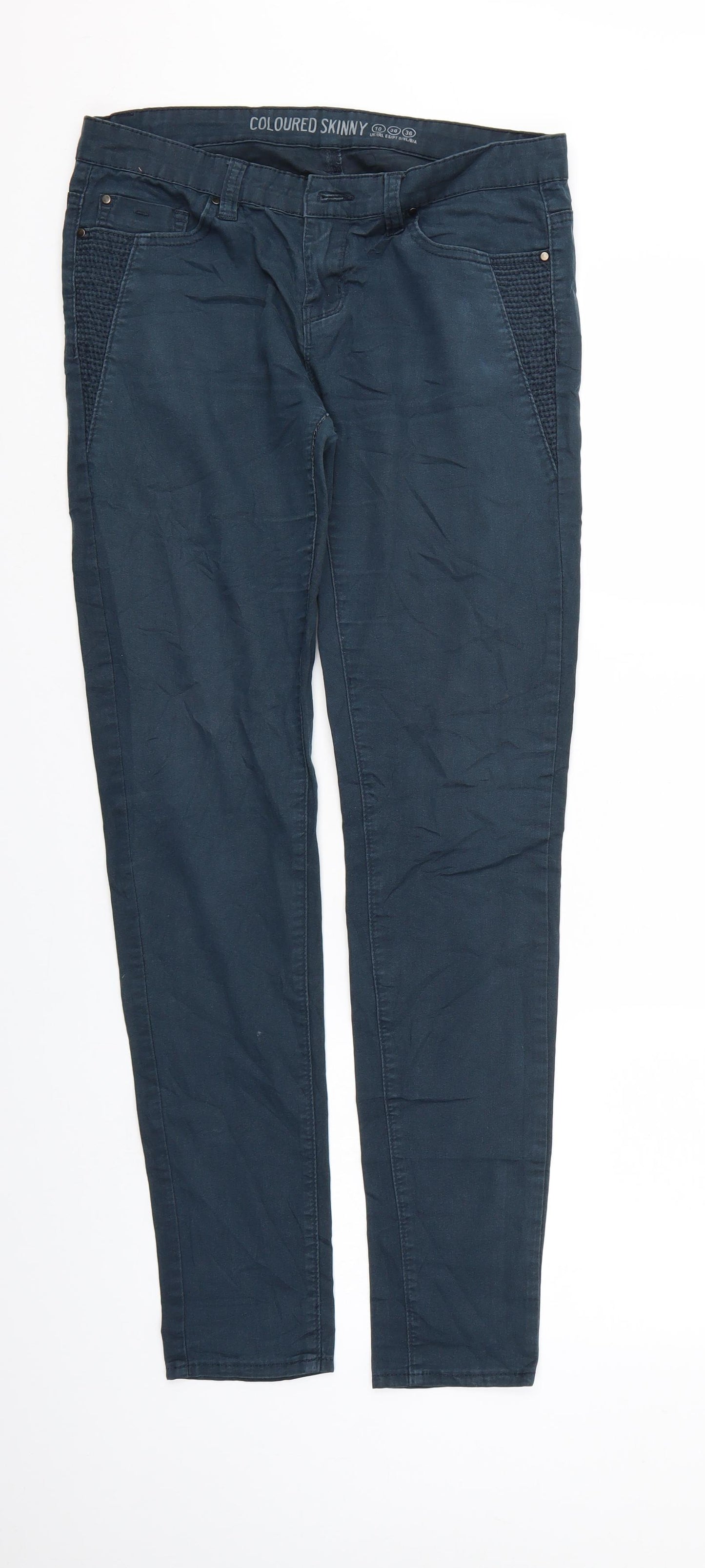 Denim & Co. Womens Blue  Denim Skinny Jeans Size 10 L30 in