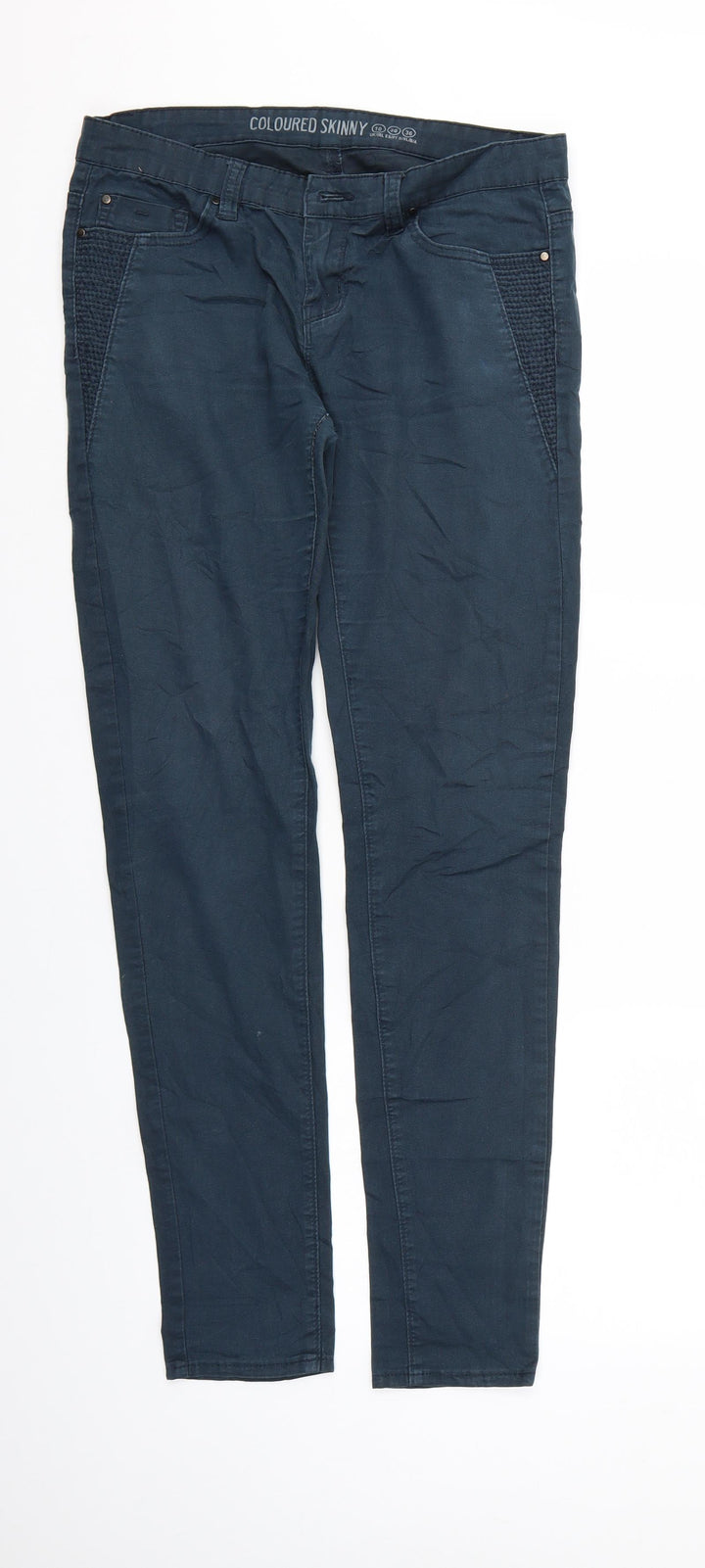 Denim & Co. Womens Blue  Denim Skinny Jeans Size 10 L30 in